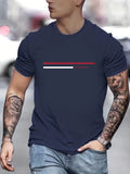 kkboxly  Men's Casual Plus Size "NAUTICA" Graphic T-Shirt, Fashion Stretch Comfortable Tees, Summer Large Loose Male Clothing