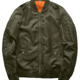 kkboxly Men's Casual Bomber Jacket, Chic Stand Collar Zip Up Jacket