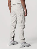 Men's Spring And Autumn Cargo Style Long Trousers With Multi-Pocket, Male Casual Loose Trousers