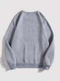 kkboxly  Solid Trendy Sweatshirt, Men's Casual Basic Crew Neck Pullover Sweatshirt For Men Fall Winter
