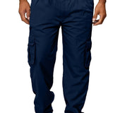 kkboxly  Mens Cargo Work Trousers Casual Thin Style Relaxed Fit Stretch Combat Tracksuit