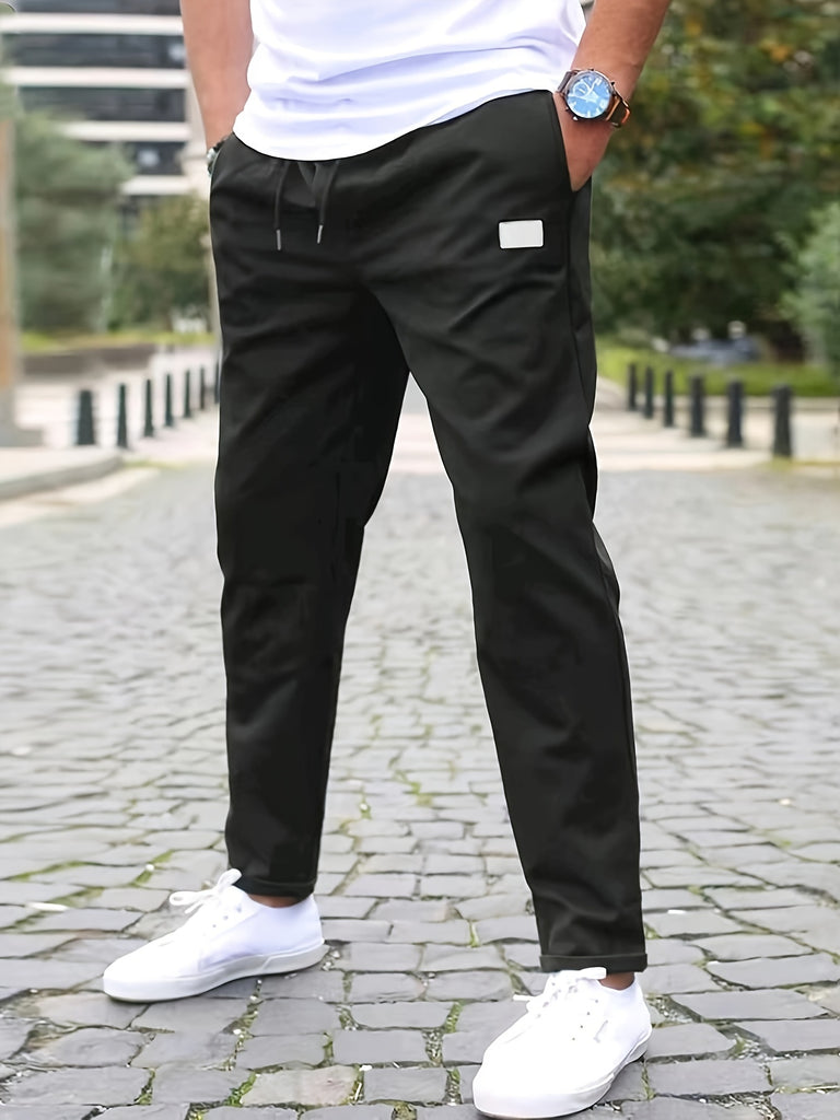 kkboxly  Men's Casual Waist Drawstring Joggers, Chic Stretch Sports Pants