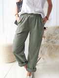 kkboxly  High Waist Straight Leg Pants, Casual Every Day Pants, Women's Clothing