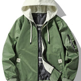 realaiot  Men's Trendy Hooded Jacket, Casual Street Style All Match Breathable Jacket