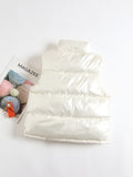 Kids/ Teens Metallic Heavy-Weight Puffer Vest Windproof Padded Sleeveless Gilet Boys And Girls Winter Vest