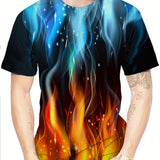 kkboxly  Plus Size Tees For Men, 3D Print Trendy Oversize Short Sleeve T-shirts, Summer Oversized Tops, Best Seller Gifts