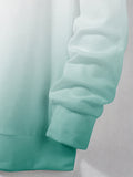 Men's Casual Ombre Hoodie, Chic Sports Tops