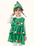 Girls/boys Christmas Tree Cosplay Dress Comfy Party Dresses Kids Clothes For Christmas Gift Performance