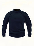 kkboxly  Warm Tactical Coat, Men's Casual Pullover Sweatshirt For Outdoor Activities