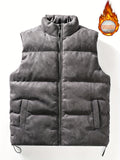 Men's Winter Vest, Lightweight Sleeveless Thermal Zip Up Tops For Men's Winter Outdoor