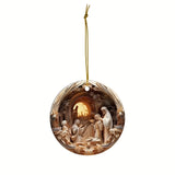 kkboxly 8Pcs Nativity Scene Ornaments Christmas Tree Ornaments Set Birth Of Hanging Decorations Holy Religious Gifts Nativity Scene Gifts