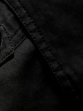 kkboxly  Men's Casual Button Cotton Notched Collar Long Sleeves Trench Jackets For Spring & Fall