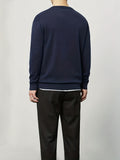 kkboxly  All Match Knitted Solid Sweater, Men's Casual Warm Slightly Stretch Crew Neck Pullover Sweater For Men Fall Winter