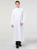 kkboxly  Muslim Men Long Sleeve Thobe Middle East Saudi Arab Kaftan Islamic Dubai Robes Ramadan Dishdasha