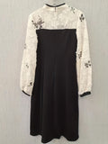 kkboxly  Split Hem Dress, Elegant Long Sleeve Slim Ruched Midi Dress, Women's Clothing
