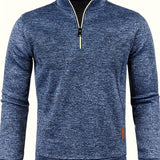 kkboxly Autumn And Winter Men's Neckline Zipper Sweater Sleeve Light Fleece Stylish Top Sweater Coat
