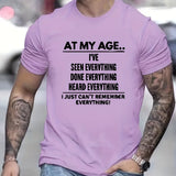 2025 Men's Funny 'I Just Can't Remember Everything' Print T-Shirt - Casual Short Sleeve Tee for Summer, Spring, and Fall - Perfect Gift Idea