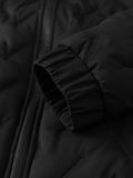 kkboxly  Men's Outdoor Casual Solid Color Stand Collar Jacket, Plush Warm Padded Coat For Autumn And Winter