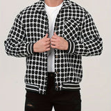 Men's Plain Button Lapel Jackets, Trendy Loose Jacket For Spring Autumn
