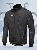 kkboxly  Men's Thickened Warm Jacket, Coat Windproof Waterproof Coldproof Mountain Bike Riding Suit, Winter Reflective Top