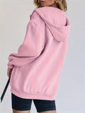 xieyinshe  Solid Color Zip Up Sports Hoodies For Women,Long Sleeve Hooded Sports Sweatshirts Jacket With Pockets,Women's Sporty Sweatshirts
