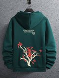 kkboxly  Men's Fleece Loose Long Sleeve Drop Shoulder Hoodie