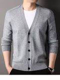 kkboxly  Plus Size Men's V-Neck Casual Button Sweater Cardigan For Autumn/Winter