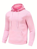 kkboxly  Men's Solid Color Hoodies, Casual Loose Fit Drawstring Hooded Sweatshirt With Pocket Best Sellers