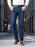 kkboxly  Men's Jeans Straight Leg Slim Fit Casual Jeans