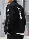 kkboxly  Men's Chic Denim Jacket, Casual Street Style Chest Pocket Button Up Jacket