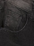 kkboxly  Classic Design Slim Fit Jeans, Men's Casual Street Style Distressed Mid Stretch Denim Pants For Spring Summer