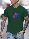 kkboxly  Men's Casual Plus Size "NAUTICA" Graphic T-Shirt, Fashion Stretch Comfortable Tees, Summer Large Loose Male Clothing