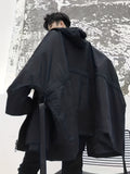 kkboxly  Men's Trendy Oversize Windbreaker, Casual Streetwear Zip Up Loose Hooded Coat For Outdoor