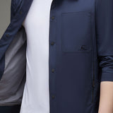Fashionable And Casual Men's  Solid Cardigan Zipper Long Sleeve Lapel Jacket, Comfortable And Versatile, Suitable For Dates, Suitable For Autumn And Winter