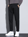 kkboxly  Plus Size Men's Solid Pants Stylish Casual Pants For Spring Fall Winter, Men's Clothing