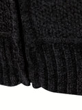 kkboxly  Warm Fleece Cardigan Sweater, Men's Casual Hooded Jacket For Outdoor Activities