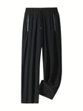 kkboxly  Lightweight Breathable Comfy Joggers, Men's Casual High Stretch Waist Drawstring Sports Pants Sweatpants