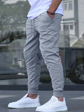 kkboxly kkboxly  Solid Color Men's Spring Summer Thin Drawstring Sweatpants With Pockets For Outdoor, Running Jogging