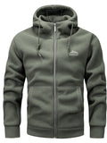 kkboxly  Men's Warm Polar Fleece Jacket, Casual Hooded Coat With Kangaroo Pocket