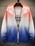 kkboxly  Men's Casual Ombre Color Sun Protection Jacket Ultra Light Thin Breathable Leisure Sports Outdoor Cycling Jacket Hoodie Skin Clothing For Men & Women