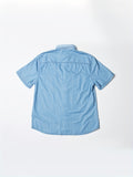 kkboxly  Men's Denim Dress Cotton Shirt Button Up Short Sleeve Shirt