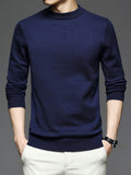 kkboxly  Men's Round Neck Pullover Knit Sweater Best Sellers