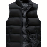 Men's Thermal Vest Sleeveless Jacket Trendy And Warm For Winter Autumn