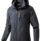 kkboxly  Men's Waterproof Windproof Hooded Jackets Outdoor Sports Jacket For Spring Autumn