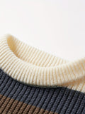 Men's Casual Slight Stretch Sweater, Comfy Thermal Crew Neck Tops For Men's Winter/Autumn Outdoor Activities