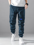 kkboxly  Men's Solid Cargo Pants: Stylish, Breathable & Comfy - Perfect For Hiking & Outdoor Activities!