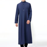 kkboxly  Muslim Men Long Sleeve Thobe Middle East Saudi Arab Kaftan Islamic Dubai Robes Ramadan Dishdasha