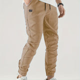 kkboxly  Classic Cargo Pants, Men's Multi Flap Pocket Trousers, Loose Casual Outdoor Pants, Men's Work Pants Outdoors Streetwear Hiphop Style