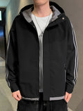 kkboxly Men's Hooded Windbreaker Jacket For Outdoor Activities