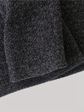 kkboxly  Warm Plush Mid-length Jacket, Men's Casual Solid Color Zip Up Hooded Jacket For Fall Winter Outdoor